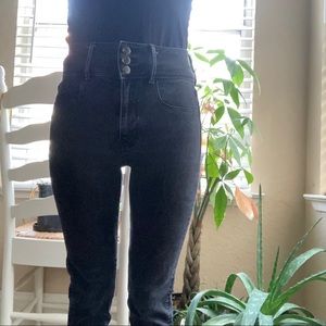 American Eagle super high waisted black jeans